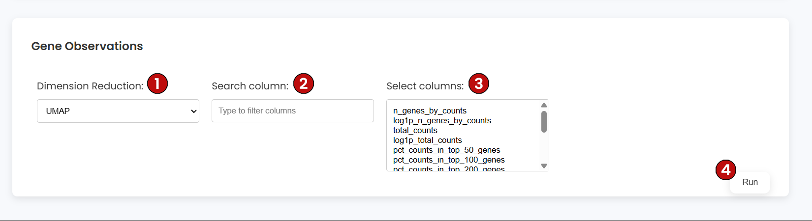 Gene Observations Table